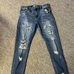 KanCan Dark Blue Distressed Skinny Jeans